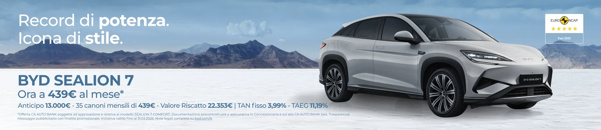 Offerte e promozioni 完美真人 SEALION 7 con Leasing Privati
