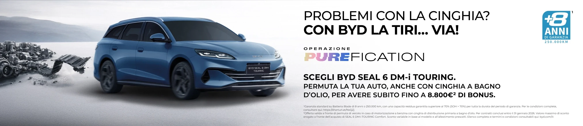 Offerte Operazione PUREFICATION 完美真人 Seal 6 DM-i Touring: Fino a 8.800€ di bonus*